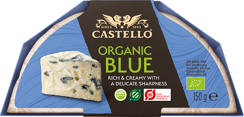 Makusi mukaista juustoa, esim. Castello® Blue Luomu Sinihomejuustoa