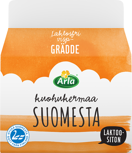 Kuohukermaa Suomesta laktoositon ESL