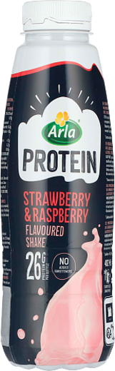 Mansikka-vadelma proteiinijuoma laktoositon