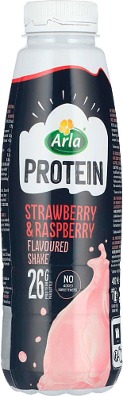 Mansikka-vadelma proteiinijuoma laktoositon