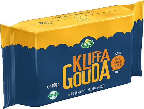 Viipaletta Arla® Arla tolkuttomat juustot KLIFFA Gouda 400 g, esim. Emmental tai Gouda