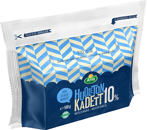 Viipaletta Arla Kadett Huoleton 10 % -juustoa