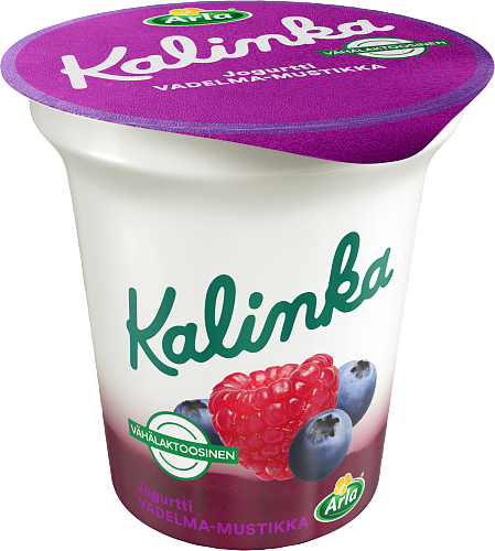 Arla® Kalinka Vadelma-mustikkakerrosjogurtti vähälaktoosinen 150 g