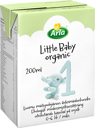 Arla® Little Baby&Me Organic 1 Luomu maitopohjainen äidinmaidonkorvike UHT 200 ml