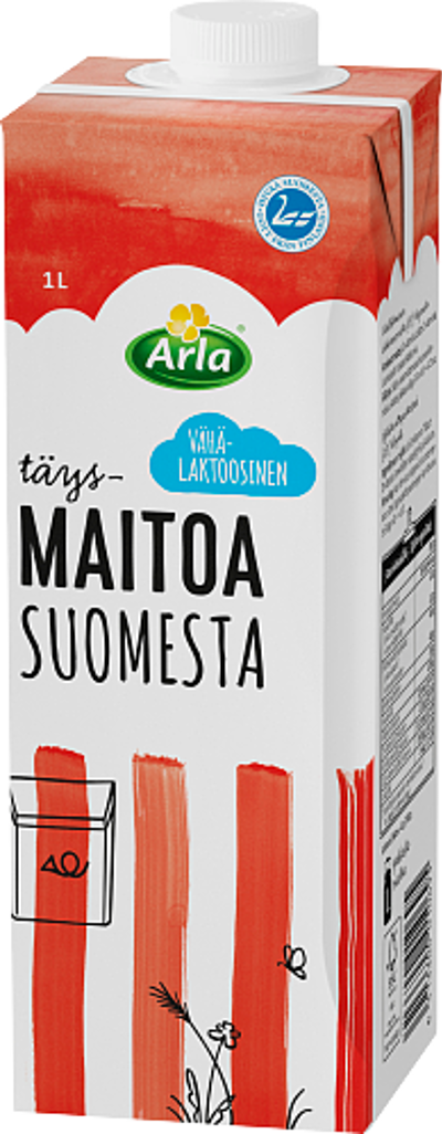Vähälaktoosinen täysmaito (UHT)