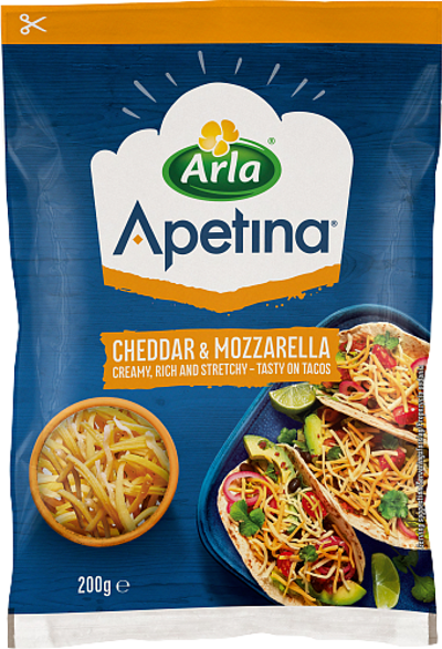 Apetina Cheddar-mozzarella -raaste
