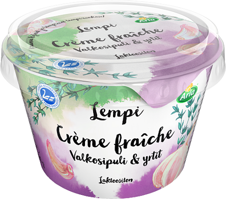 Crème fraÎche Valkosipuli-yrtit laktoositon