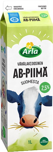 AB-piimä 2,5% vähälaktoosinen Suomi