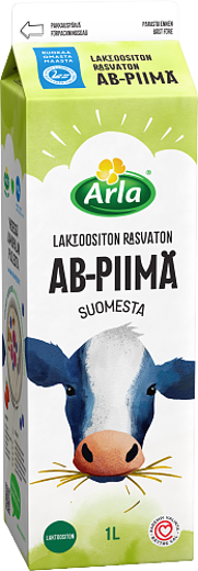 AB-piimä laktoositon rasvaton Suomi