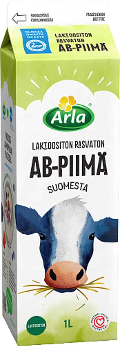 AB-piimä laktoositon rasvaton Suomi