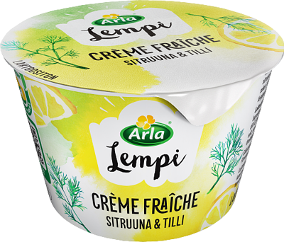 Crème fraîche sitruuna-tilli laktoositon
