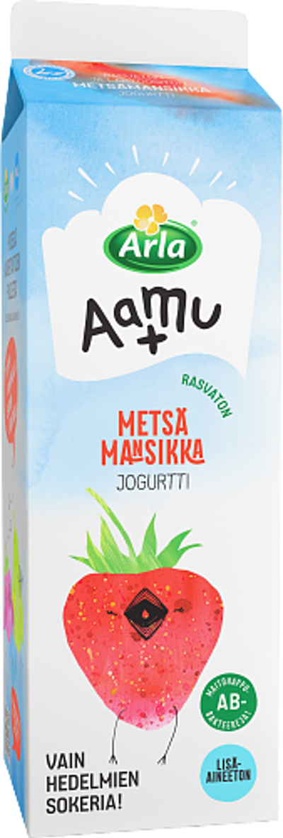 Rasvaton metsämansikkajogurtti laktoositon
