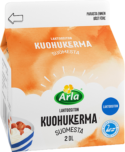 Kuohukermaa Suomesta laktoositon ESL