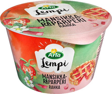 Rahka mansikka-raparperi laktoositon