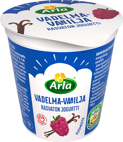 Rasvaton Vadelma-vaniljajogurtti