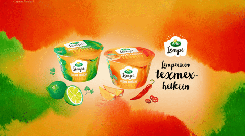 Lime-korianteri & mango-chili creme fraiche 