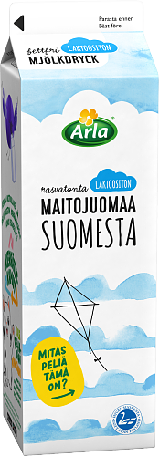 Arla Maitoa Suomesta Laktoositon rasvaton maitojuoma Suomi 1 l