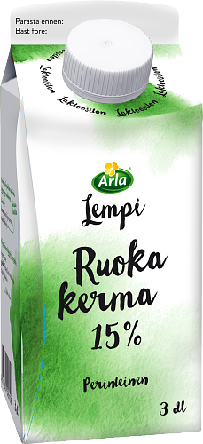 Arla® Lempi Ruokakerma 15% laktoositon 3 dl (noin 250 ml)