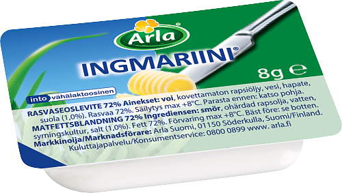 Ingmariini® Ingmariini rasvaseoslevitenappi 72% 100x8g 800 g