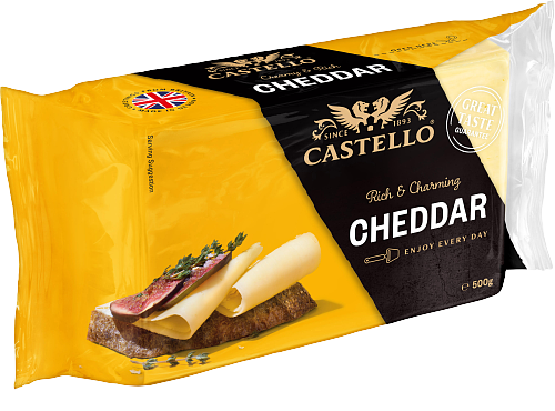 Castello® Artfully Authentic Cheddar -juustoa raasteena