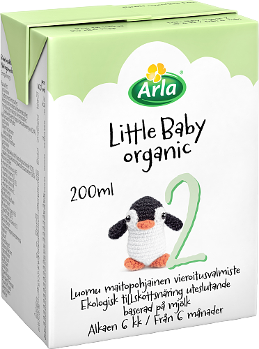 Arla® Little Baby&Me Organic 2 Luomu maitopohjainen vieroitusvalmiste UHT 200 ml